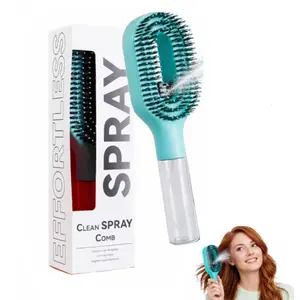 Effortless 2 in 1 Detangles Hair Brush with  Spray Comb for Effortless Hair Care