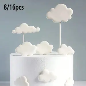 8/16pcs Cloud Cake Decorations, 3D Foam Cake Signs for Birthday Parties, Grand Opening Celebrations, Festive Supplies, Father's Day, Christmas