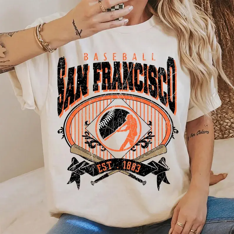 [Sale Up To 50%] Vintage 90s Style San Francisco Baseball Shirt, Game Day Tshirt, San Francisco Team Baseball Tee, Sunday San Francisco Mascot T-Shirt, Giants Fan Apparel