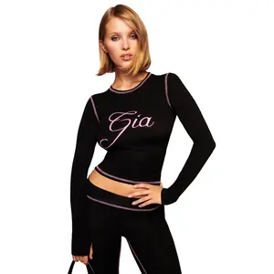 BLARE LONG SLEEVE TOP - BLACK