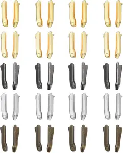 Double Open Zipper Repair Latch Kits, #5 Insert Pins for Jacket Coat Two-Way Separating Zippers (5Colors, 20 Pairs)