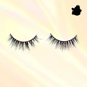 Jaq 15mm Anime Wispy Open Eye Lash Strip reusable magnetic eyelashes Hypoallergenic Reusable 90+ Wears Waterproof Windproof Compact Case with Mirror