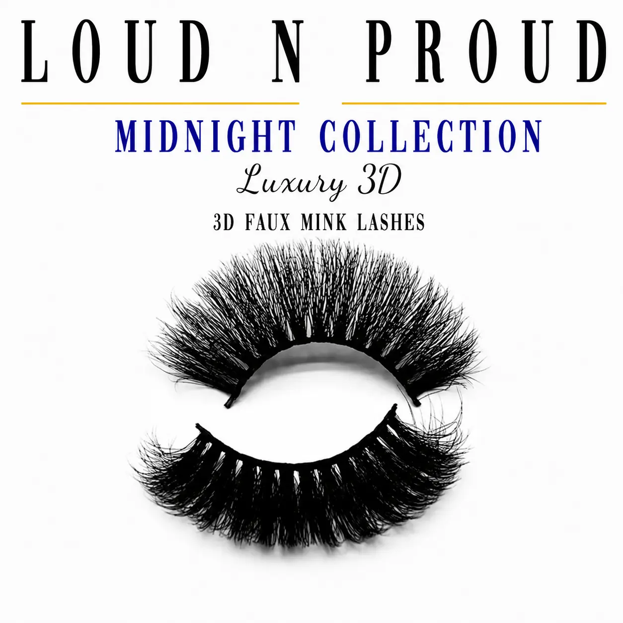 Loud N Proud 20MM 3D Faux Mink Eyelashes - Handmade Pair, Premium Fibers, Lightweight, Bold Volume, Dramatic Definition for Makeup Looks That Stand Out