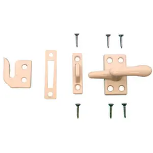 212 MAIN Casement Window Sash Lock - Prime Line 171857-W, White, Compact, 3 Keepers for Sailing Water Sports, Three Keepers