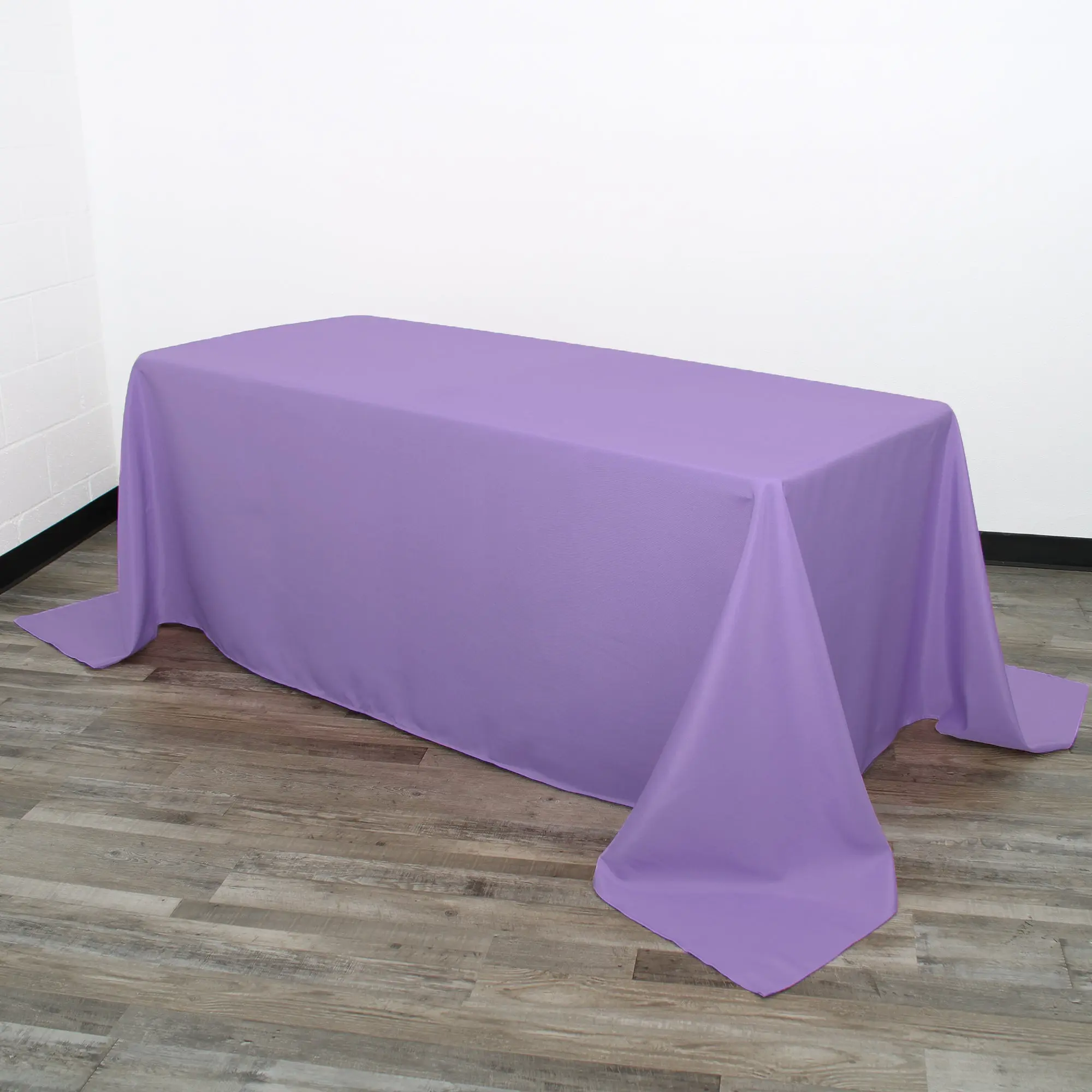 90 x 132 inch Polyester Rectangular Tablecloth Lavender