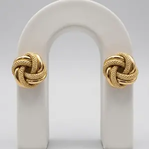 10K Gold Love Knot Earrings