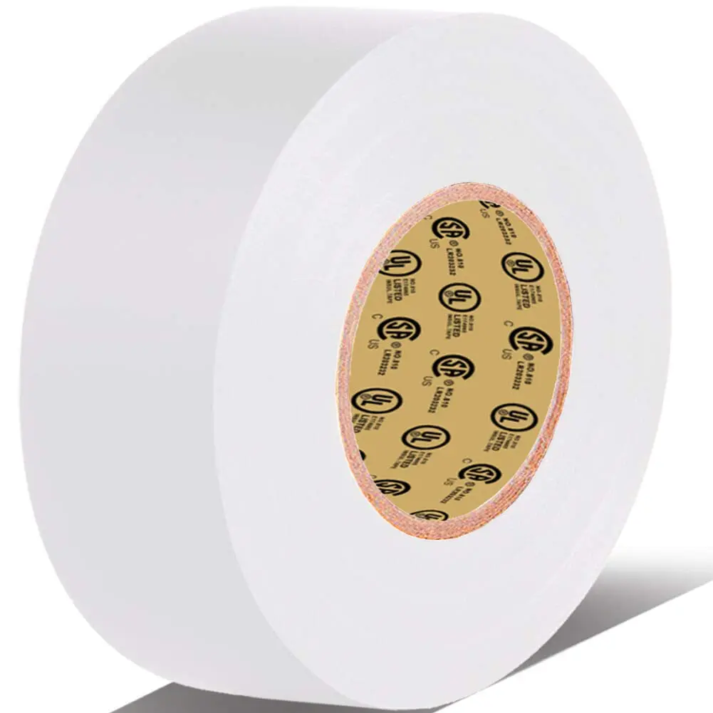 White Electrical Tape, 66  x 3/4 inch x 7 mils-600V,Pass UL/CSA Certification. ,Flame Retardant, Adhesive, 14? to 176?(White)