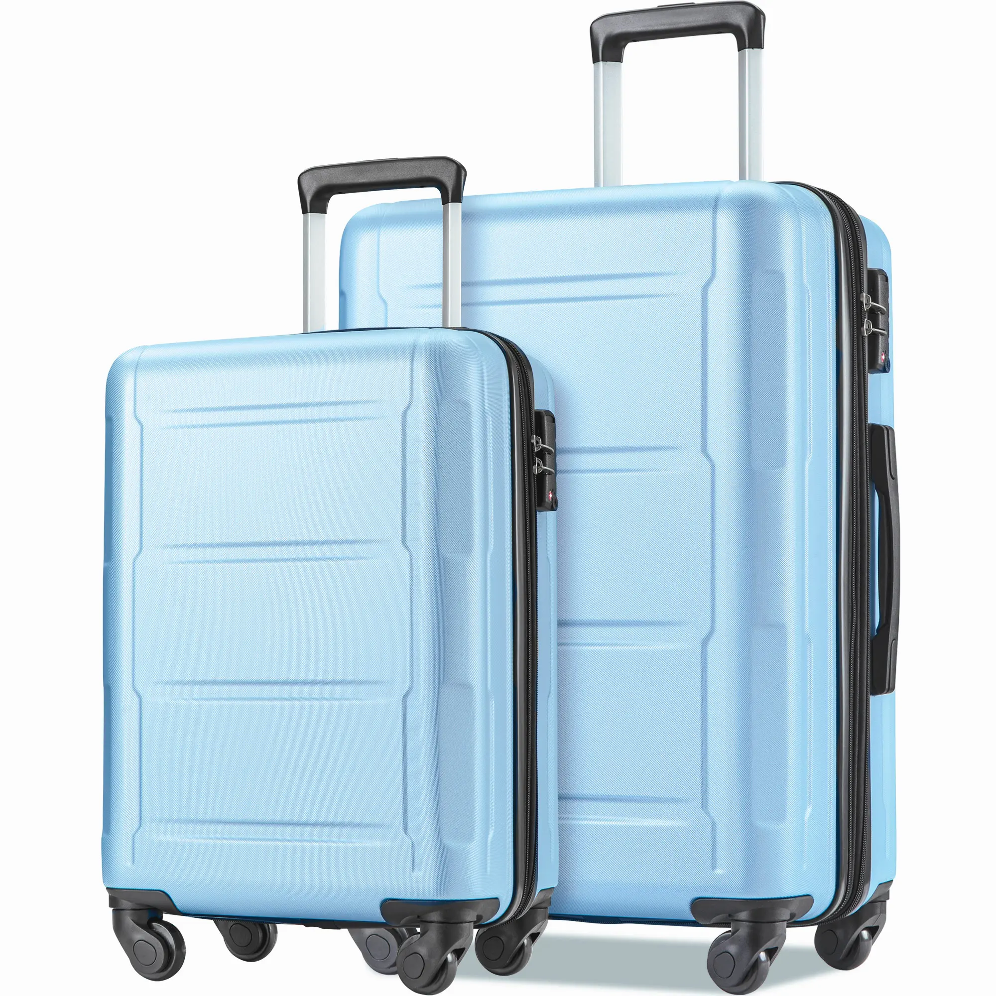 Expanable Spinner Wheel 2 Piece Luggage Set ABS Lightweight Suitcase with TSA Lock 20inch+28inch