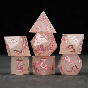 Pink Cherry Blossom Dice Set