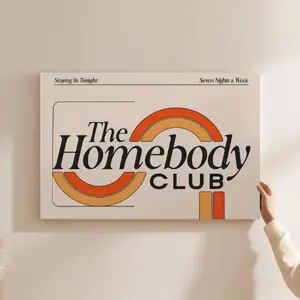 The Homebody Club Poster | Fun Apartment Wall Art | Room Decor