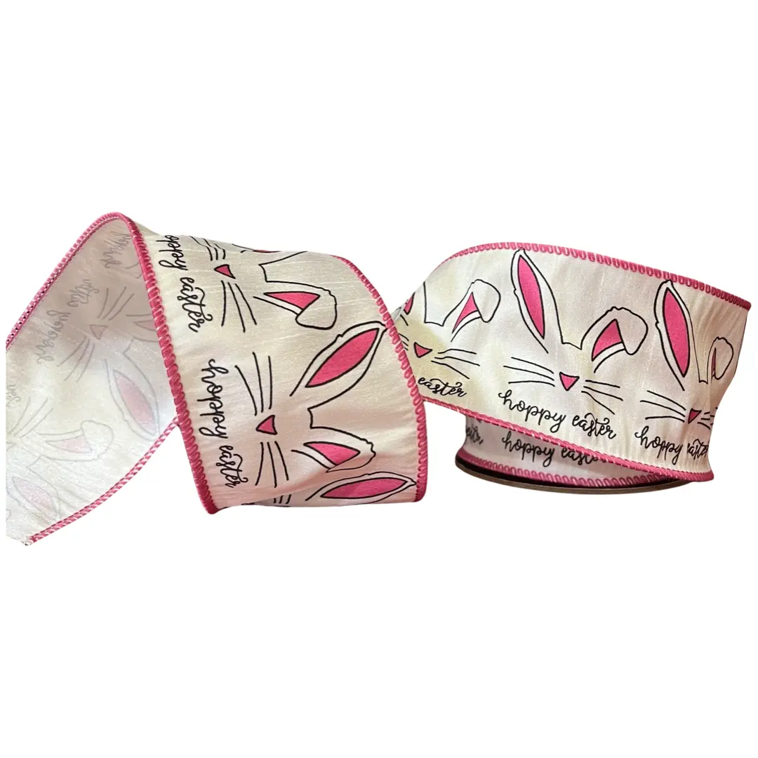 Hoppy Easter Bunny Ribbon, 2.5“X 10YD