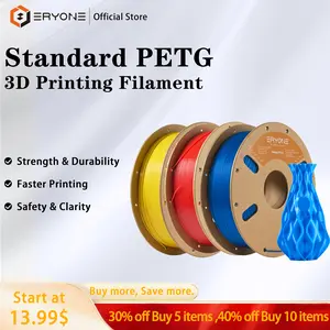 ERYONE PETG Filament for 3D Printer, 1.75mm +/-0.03mm, 1kg(2.2LBS)/Spool Multiple color options