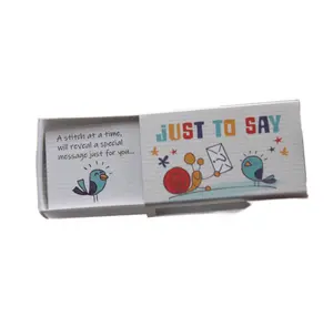 You're Epic' Secret Cross Stitch Message In A Matchbox