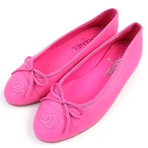 Pre-owned CHANEL Others Small Leather Goods COCO Mark Ribbon Leather Pumps