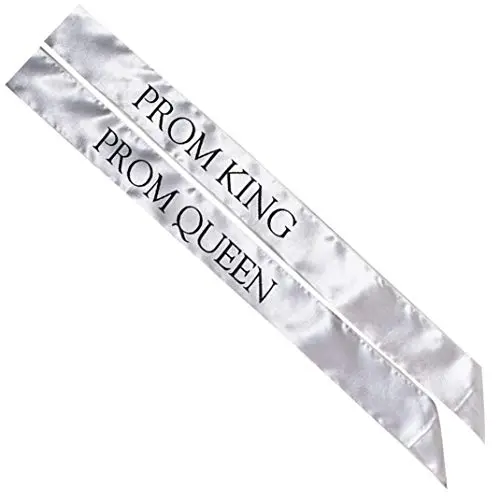 Silver/Black Prom Sashes