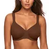 HSIA Joan Comfortzone Seamless Ultra Soft Plus Size Unlined T-Shirt Minimizer Bra Underwire Full Coverage Smooth Fabric Reduce 1-1.5 Cups Supportive Anti-Arching Wide Adjustable Straps Back Smoothing Lift
