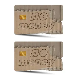 2 Credit Card Debit Card Skin Stickers, Ultra-Thin Matte Feel Waterproof Scratch-Resistant Durable Creative Colorful Patch for Small Chip Cards