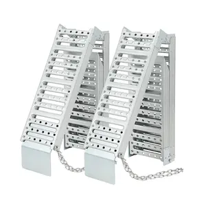 1500LB 2-Pc Tri-Fold Ramps - 72"x9" Steel Loading Ramps for ATV/UTV/Motorcycles/Trucks (Heavy-Duty, Silver)