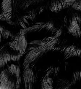 Shaggy Faux Fur Fabric by the Yard – 3" Pile, 60" Wide | Black