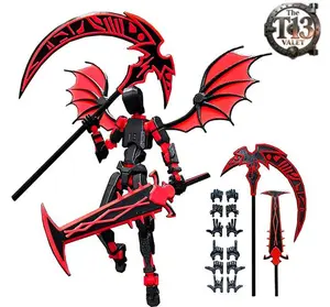 T13 Action Figure Set Titan 13 Robot Dummy 13 & Lucky 13 3D Printed Collectible for Desktop Decor