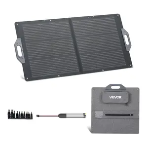 【Father's Day Gift】100W Foldable Monocrystalline Solar Panel, 24% High-Efficiency Charger with MC4, USB-A, Type-C & DC Ports, IP65 Waterproof for Power Stations, Camping, Fishing, Hiking, Trips