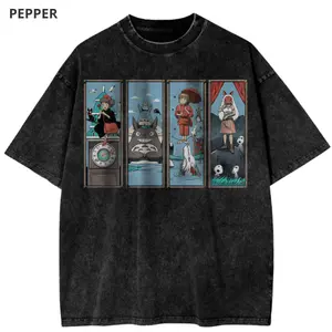 Vintage Anime Studio Ghibli T-Shirt, Graphic Tees for Fans - Gifts or Men And Women - Vintage Graphic Tee – Menswear & Womenswear – Streetwear Tops – Casual Cotton Crewneck Shortsleeve T-shirt