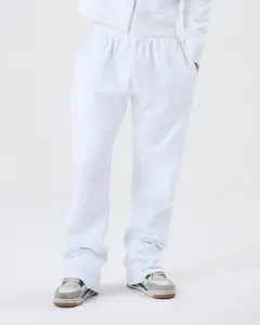 Stacked and Flare Sweatpants White 440GSM #4