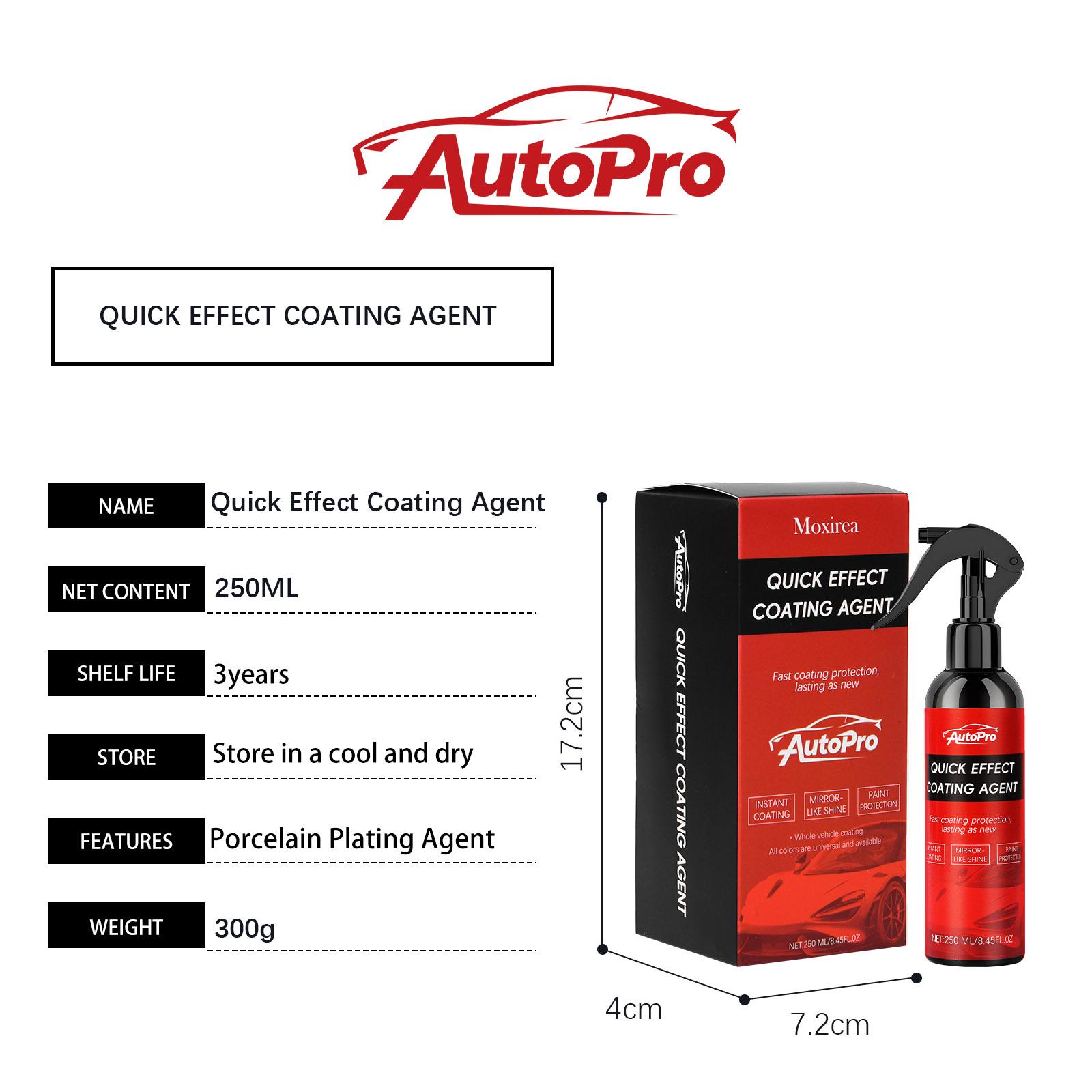 Vehicle coating spray, a dustproof and fast-acting polishing coating agent, provides dustproof and glossy effects