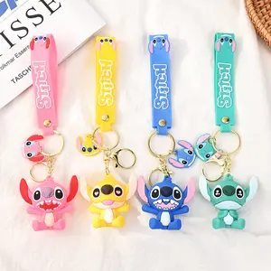 Disney Stitch Sitting Keychain - Vibrant Colorful Collection with Matching Wristbands & Keyrings for Disney Enthusiasts Whimsy Accessory