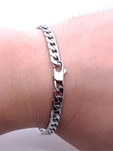 Street Style Hip Hop Cuban Chain Bracelet, Cuban Link Bracelet, Fashion Curb Chain Bracelet for Party, Daily Clothing Decor, Trendy All-match & Exquisite Jewelry for Birthday Gift