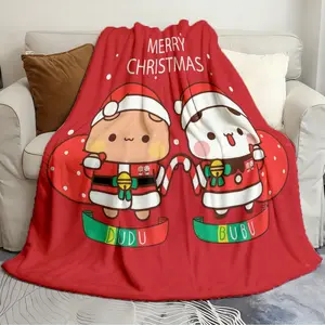 Printed blankets Bubu Dudu Xmas Wrap Yourself in Holiday Stylish blankets Soft and cozy flannel blanket home and travel blanket birthday gift