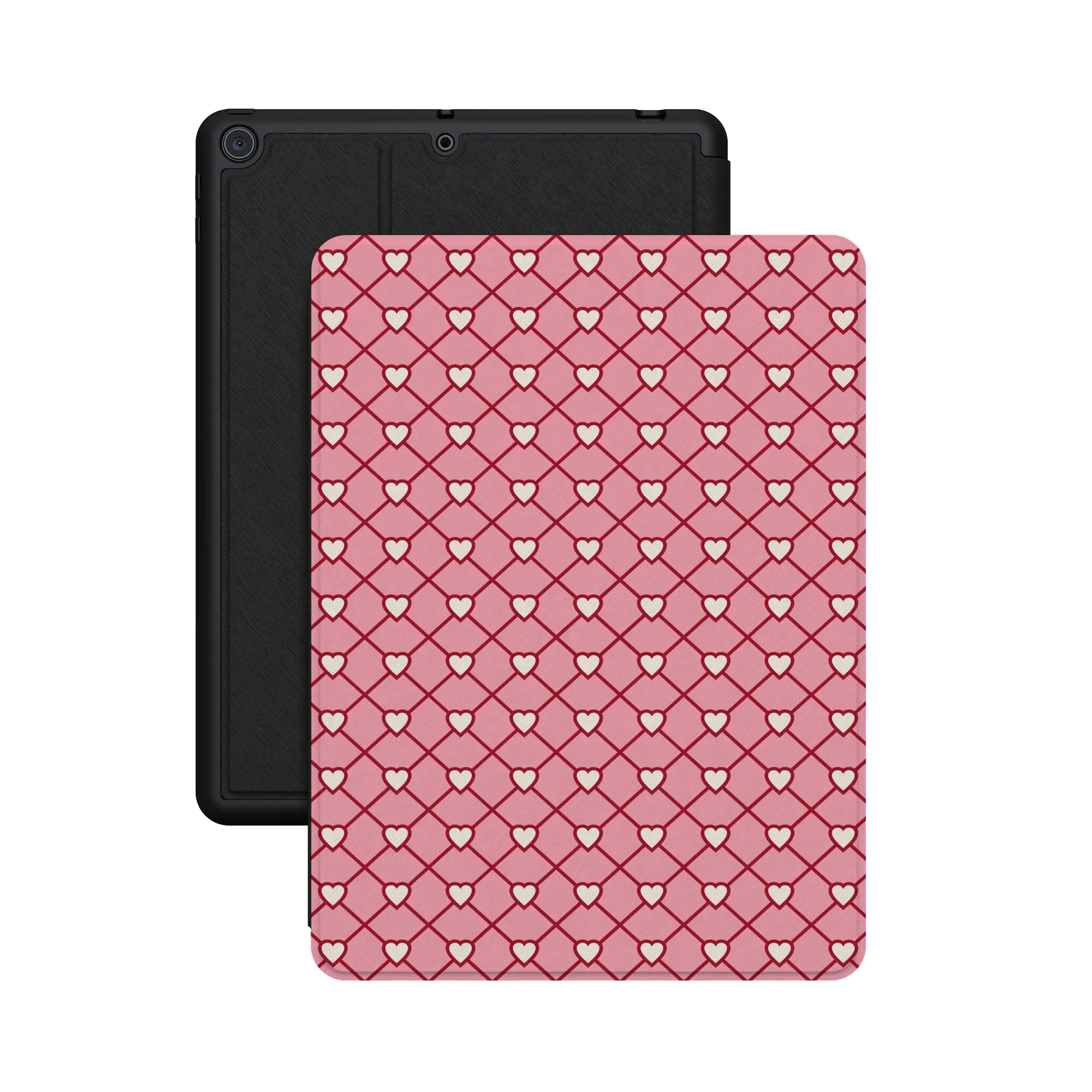 Casely Chic Tablet Case - Pink Hearts, Love Locks Design for Tablet Computer Accessories & Covers