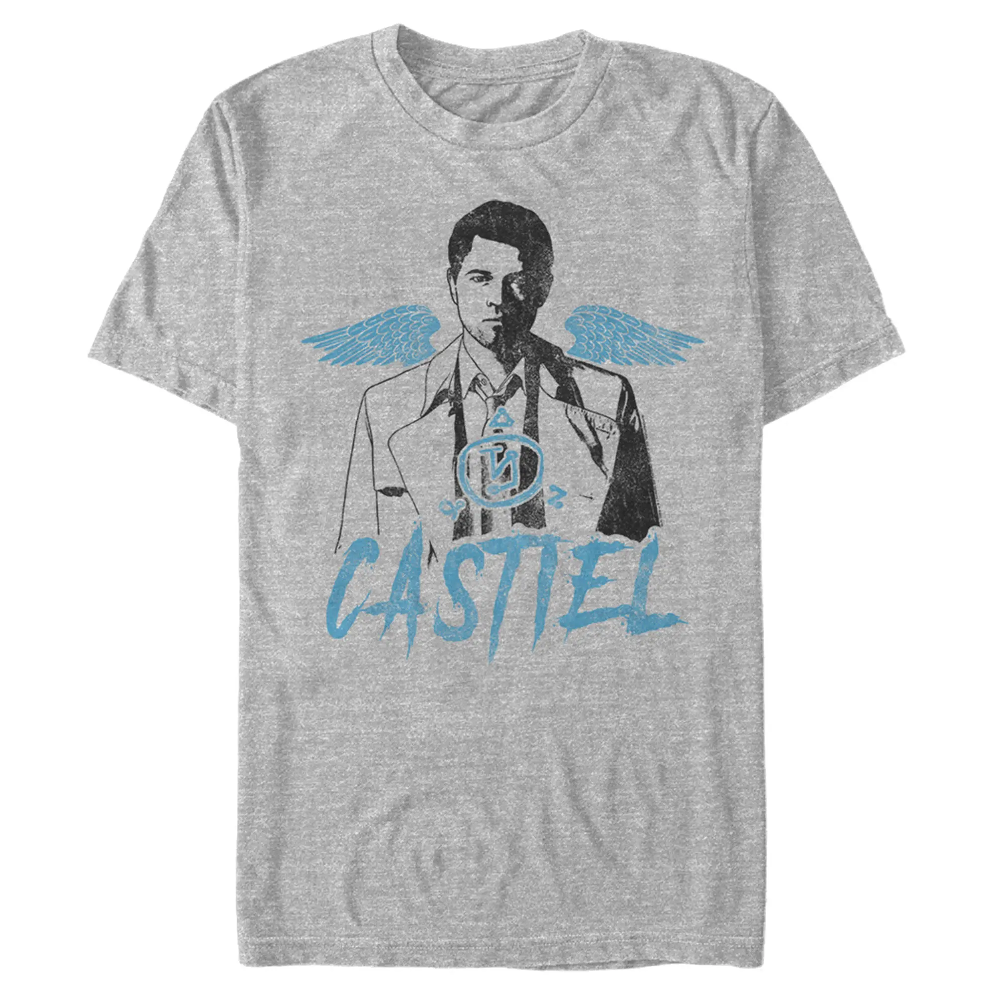 Men's Supernatural Castiel Angel Wings T-Shirt, Stylish, Shortsleeve