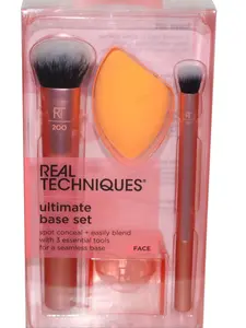 Real Techniques Ultimate Base Set 200 Brush 211 Brush Sponge & Drying Stand Makeup Premium
