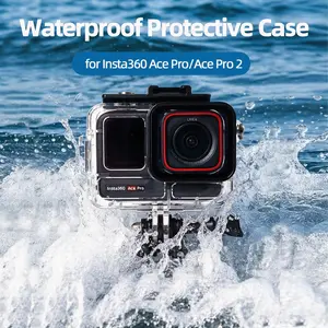 for Insta360 Ace Pro 2/Ace Pro Protective Case, PC Material, Dive Housing Shell, Quick-Release Design | Full Protection | Beach Party Shooting Accessory | Underwater Photography | Summer Holiday Trip Diving Photography | Water Play Travel Essentials
