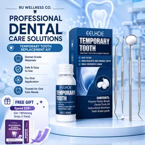 Vampire Fake Teeth DIY Whitening Kit for Halloween Cosplay, Moldable Thermal Beads Dental Costume Props, Easy-Shape Temporary Tooth Decoration