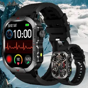 2026 New HD 2.01" Smart Watch for Men, Call & Dial Integration Fitness Tracker, Multiple Sports Modes, AI Voice Control, LED Lighting, Multi-Function Smartwatch for Android & iPhone, Includes Silicone Straps with 2 Additional Bands