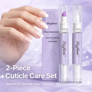 2-Pack 3-in-1 Nail Care Pen with Ceramic Tip – Cuticle Pusher & Nail Oil Pen for Taming Hangnails, Revitalizing & Nourishing Nails, Salon-Quality Nail Care
