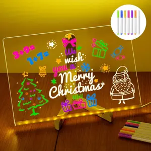 Erasable Handmade DIY Children's Luminous Drawing Board LED Fluorescent Board Writing Board Luminous Message Board LED Drawing Board
