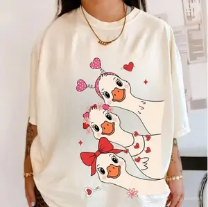 Cute Goose Valentine T-Shirt • Funny Love Ducks Graphic Tee • Unisex Cozy Gift for Couples, Friends & Goose Lovers, XoXo Be Mine Shirt