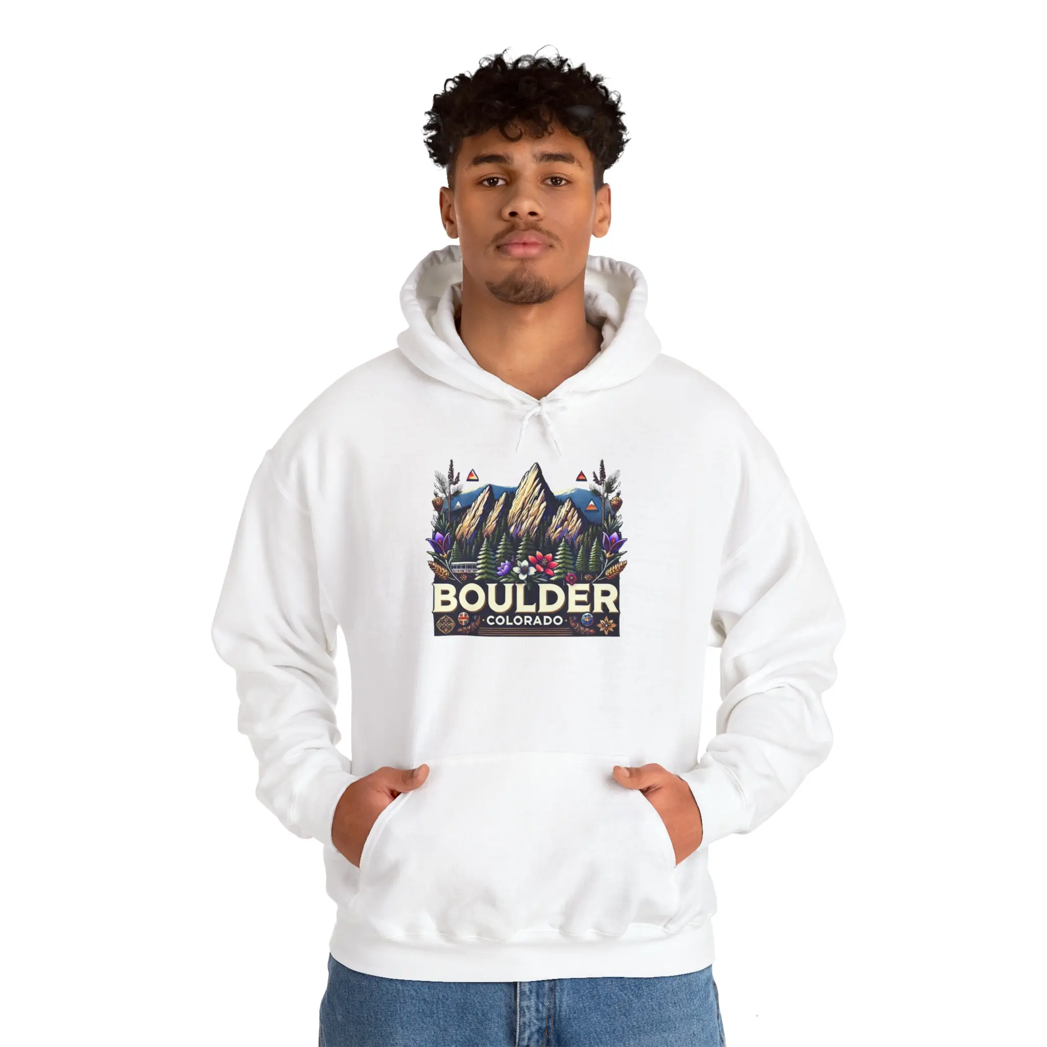 Boulder, Colorado Sweater Unisex Hoodie Sweater Unisex Hoodie for Lovers Best Gift for Her, Cozy Winter Pullover, Holiday Gift Idea, Festive Couples Sweatshirt,