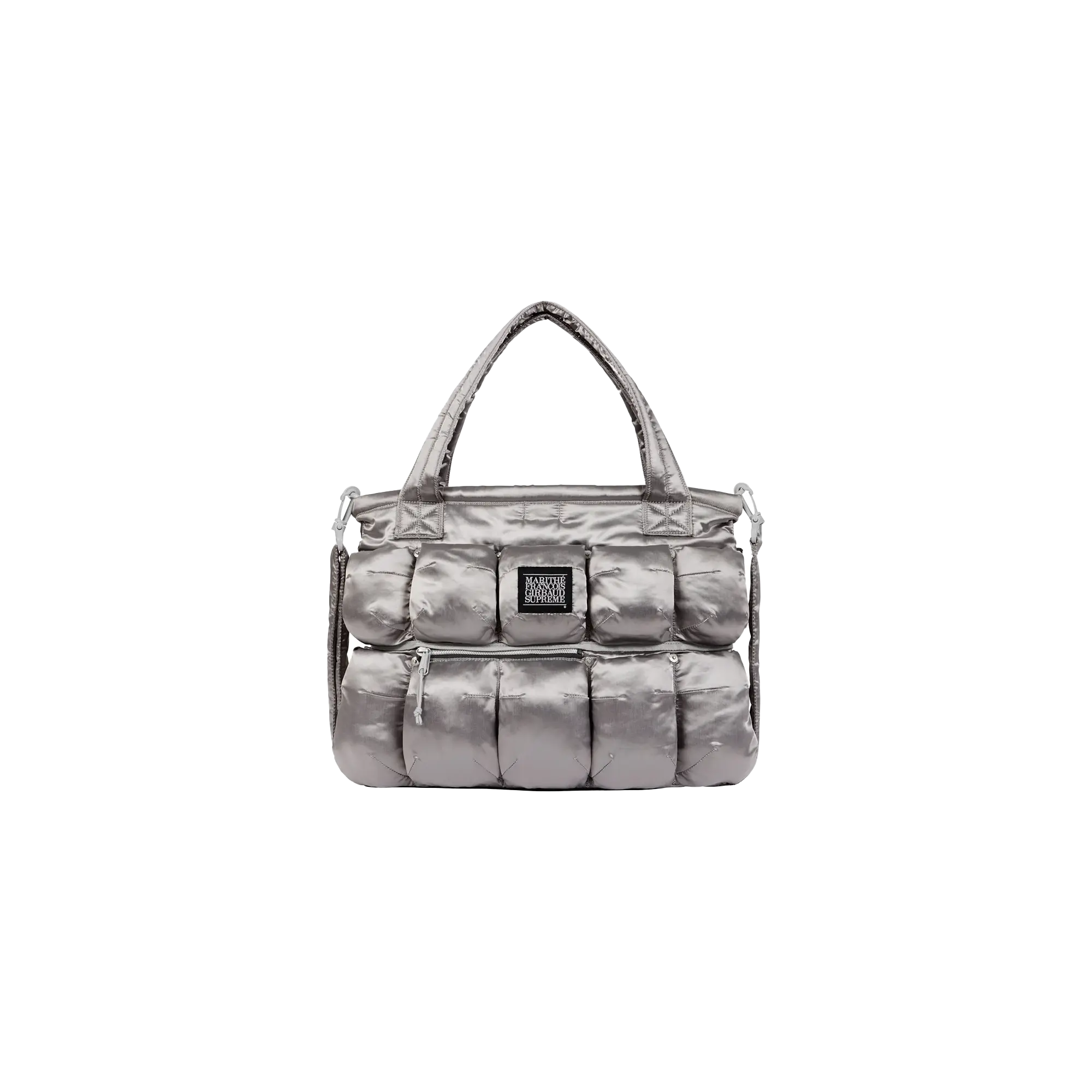 Marithé + François Girbaud Pokachu Puffer Tote Bag "Silver" SU25447