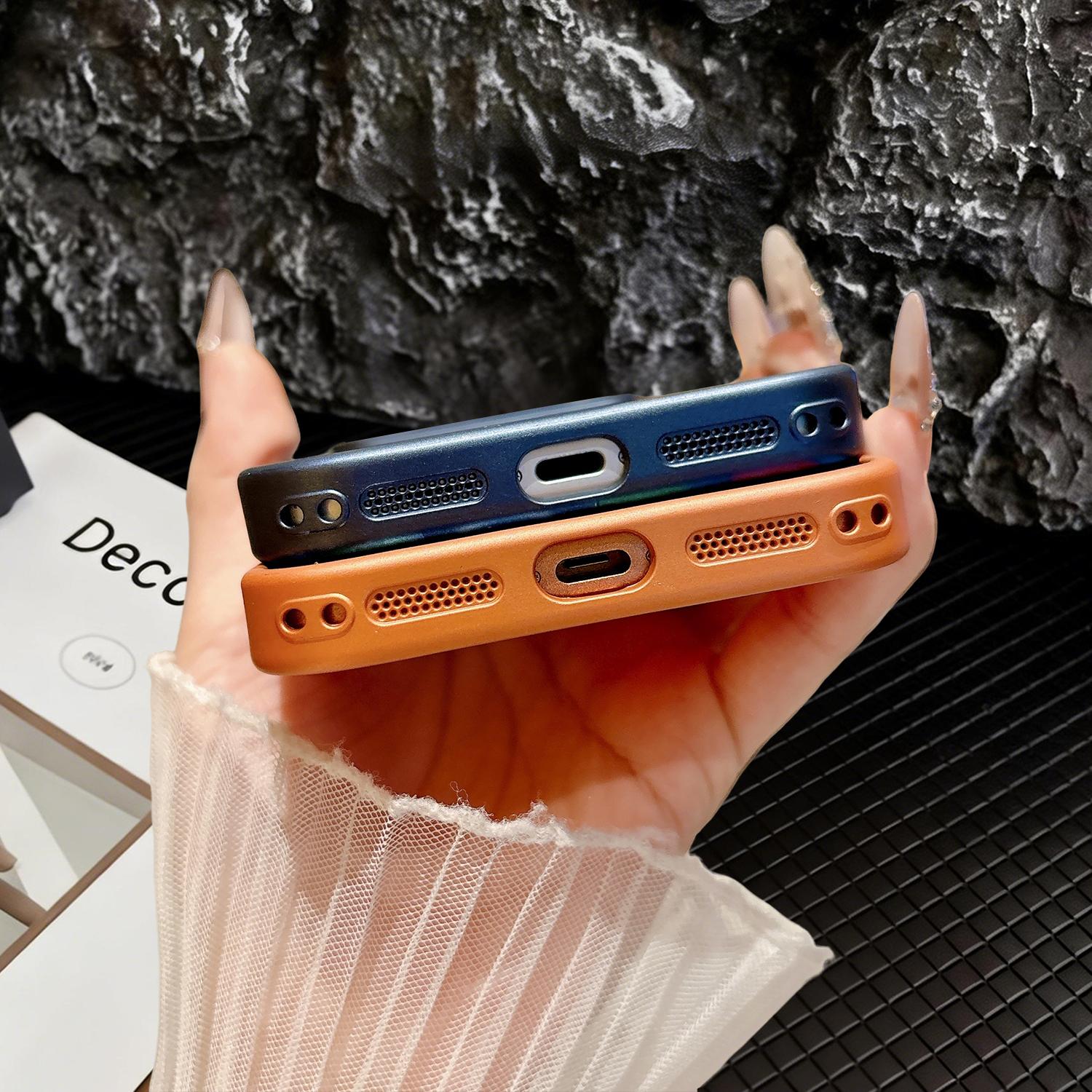 For iPhone 17/16/15/14/13 Pro Max Phone Case,Slim Classic PU Leather Anti-Fingerprint,Camera Lens Protection,Soft TPU Rugged Military Grade Drop Shockproof Cover