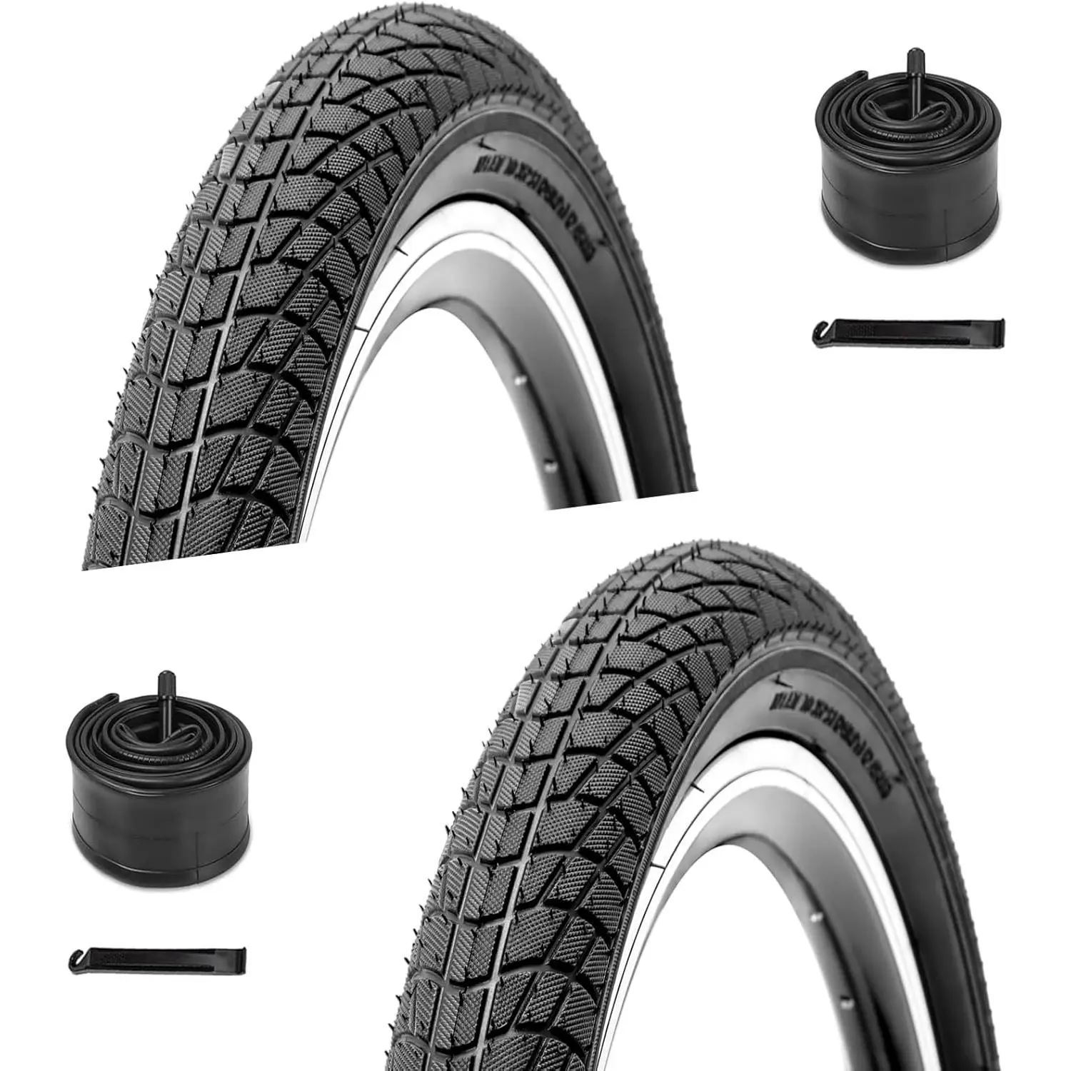 2-Pack 16/20   Tire, 16x1.95/20x2.125 inch BMX Heavy Duty  Tire, Puncture-Resistant Bicycle Tire, 16"/20" Inner Tubes Schrader Valve, Compatible with , Tricycle, Cruiser
