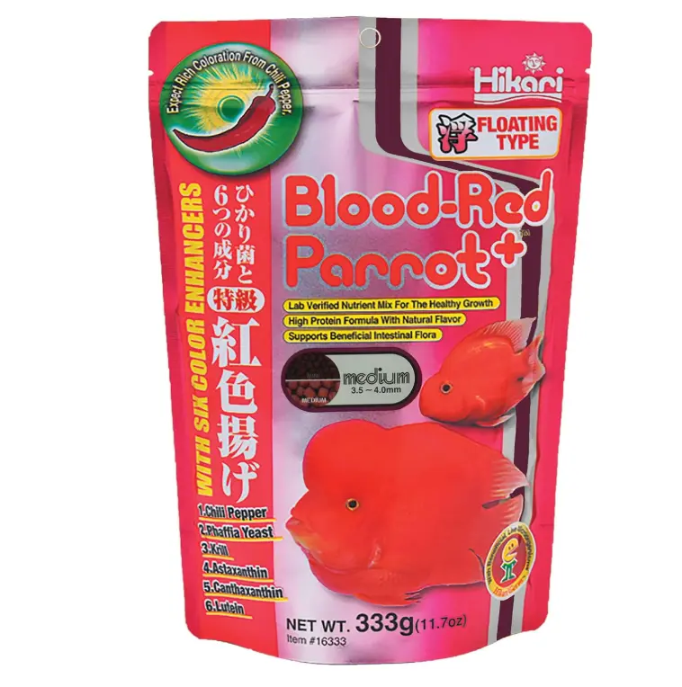 Hikari Blood Red Parrot+ Fish Food, Medium Pellet, 11.7 oz. (333g)