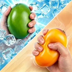 Heat Sensitive Color Changing Mango Fidget Toy - Odor-Free, Non-Sticky Slow Rise Sensory Stress Ball for Kids & Adults, Creative Decompression Gadget for Party Favors, Stocking Stuffers & Classroom Rewards