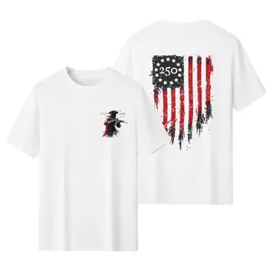 America 250,patriotic t-shirt,1776 graphic tee,revolutionary soldier,vintage USA top,highly elastic shirt,muscle fit tee,breathable casual wear,retro menswear,vintage wash,American lifestyle