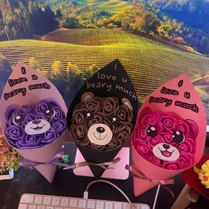 Cute Bear Bouquets handmade flower