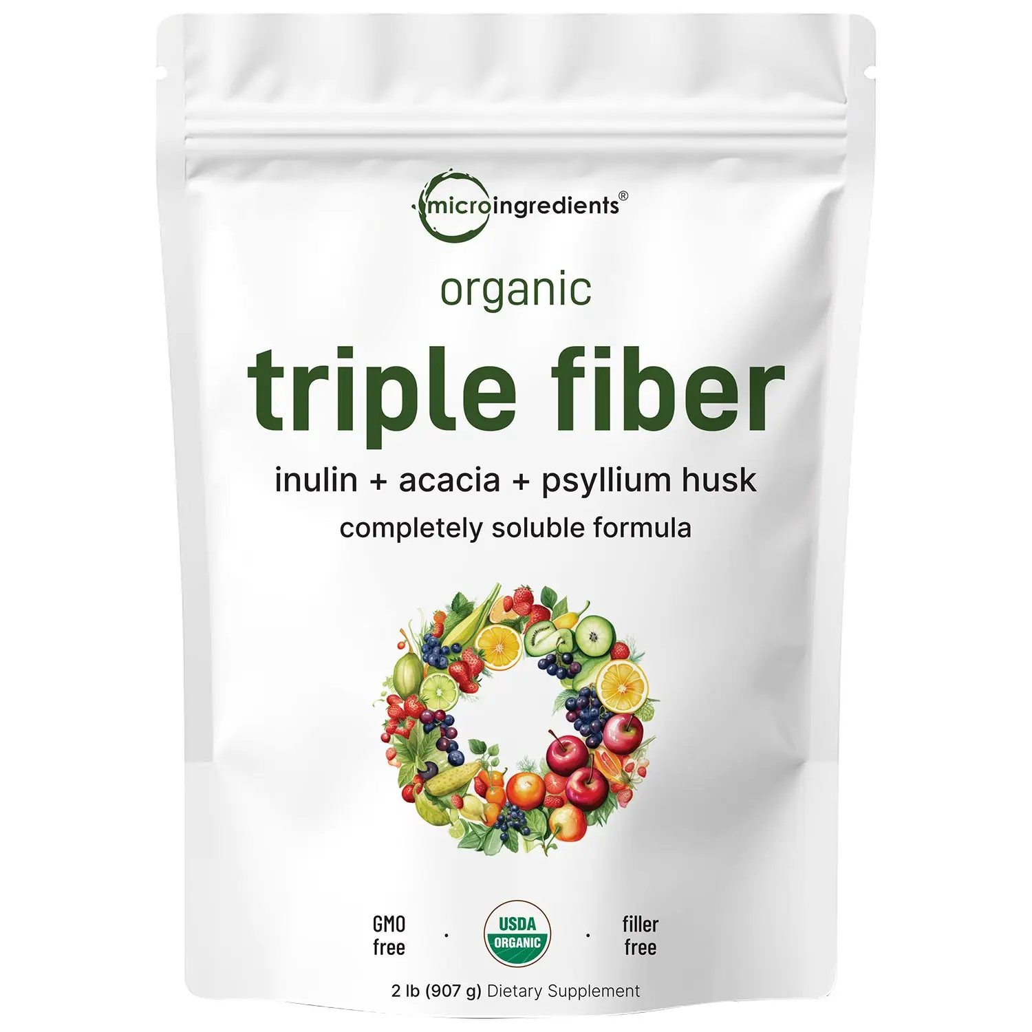 Micro Ingredients Organic Triple Fiber Powder