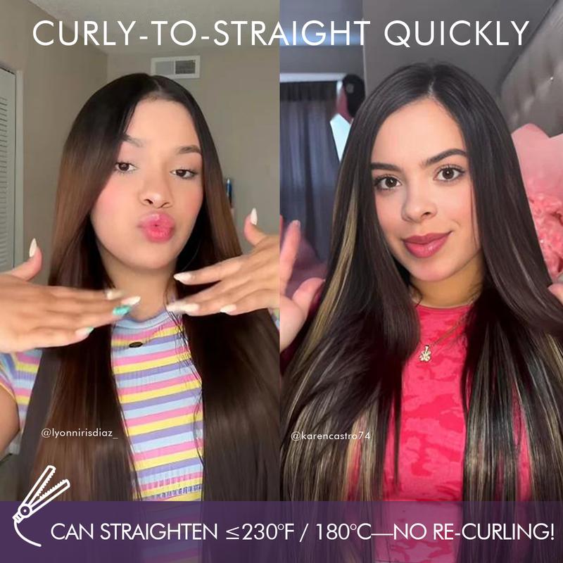 TOPHR HAIR BEAUTY Clip-in synthetic hair extensions Long Wavy 4PCS Thick Hairpieces Double Weft Natural Hair Extensions for Women Curly Wave Daily & Party valentines